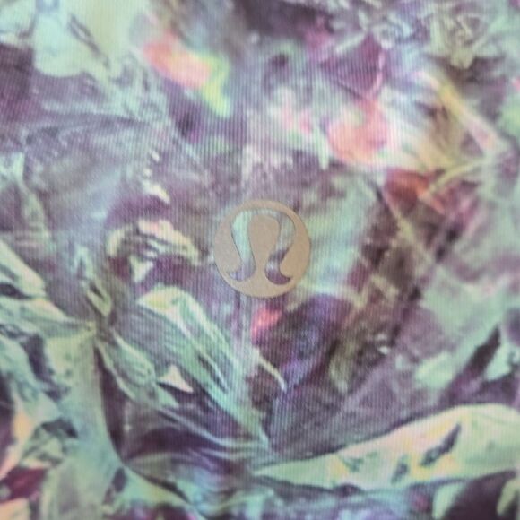 Lululemon Navy Leggings with Multicolor Floral Waistband LIKE NEW - Picture 10 of 12